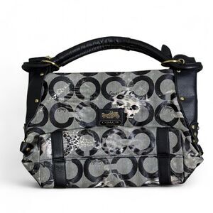 Coach Women's Grey and Black Bag